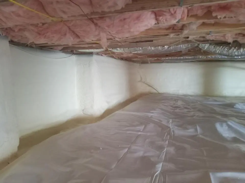 Crawl space encapsulation with closed-cell spray foam for Roof Waterproofing in Millersville